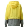 thumbnail image 3 of Luiryar Women Packable Rain Jacket Outdoor Color Block Hooded Windbreaker, 3 of 9