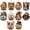 A005- E, variant on Pearl Diamond Art Christmas Ornaments Set of 10 Dog-Themed Hanging Decorations, Diy Craft Kit for Dog Lovers