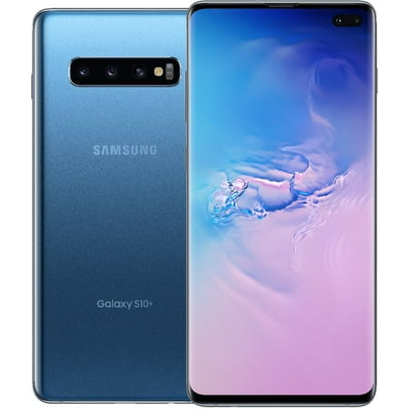 Restored Samsung Galaxy S10 Plus G975U 128GB Prism Blue GSM + CDMA Fully Unlocked Smartphone (Refurbished)