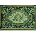 thumbnail image 1 of Ahgly Company Machine Washable Indoor Rectangle Medallion Turquoise Blue French Area Rugs, 3' x 5', 1 of 4