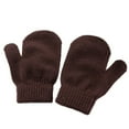 thumbnail image 2 of 1 Pair Children Winter Gloves Soft Comfortable to Wear Good-looking Wide Application Lightweight Windproof Acrylic Full Finger Knit Gloves for Outdoor,Coffee, 2 of 8