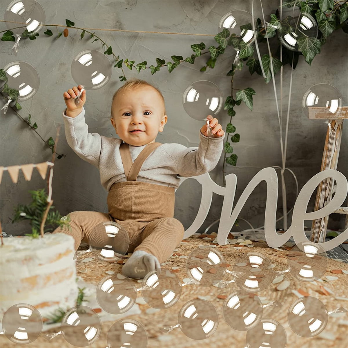Casewin Mini Clear Balloons for Stuffing, 100 Pcs 5 Inch Round Small Bobo Balloons, Not Pre-stretched Stretched Transparent Latex Free Balloons for Easter Baby Shower Wedding Birthday Party