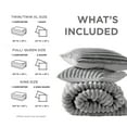 thumbnail image 4 of Regency Heights Full/Queen Fluffy Ribbed Plush Comforter Set 3-Piece Bedding Set Gray, 4 of 9
