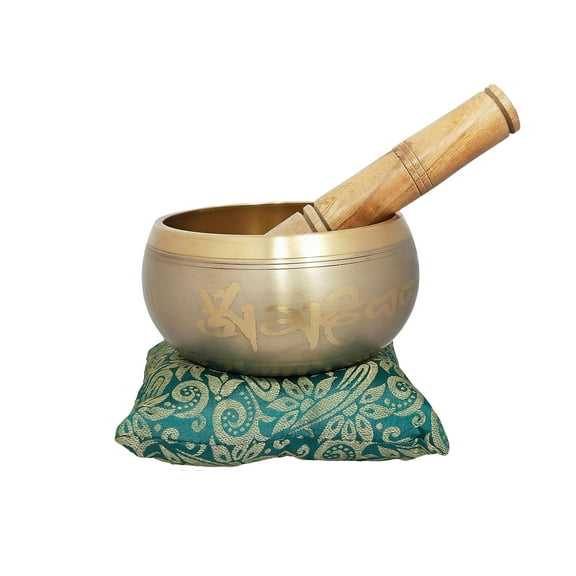 Singing Bowl | Tibetan Buddhist Prayer Instrument With Wooden Stick | Meditation Bowl | Music Therapy | 12.7 cm (5 inch)
