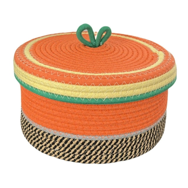 Cesta de Almacenamiento de Cuerda de Algodón Cesta de Almacenamiento Tejido para Juguetes de Cocina de Baño