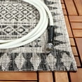 thumbnail image 4 of SAFAVIEH Courtyard Amy Geometric Indoor/Outdoor Area Rug, Black/Beige, 8' x 11', 4 of 10