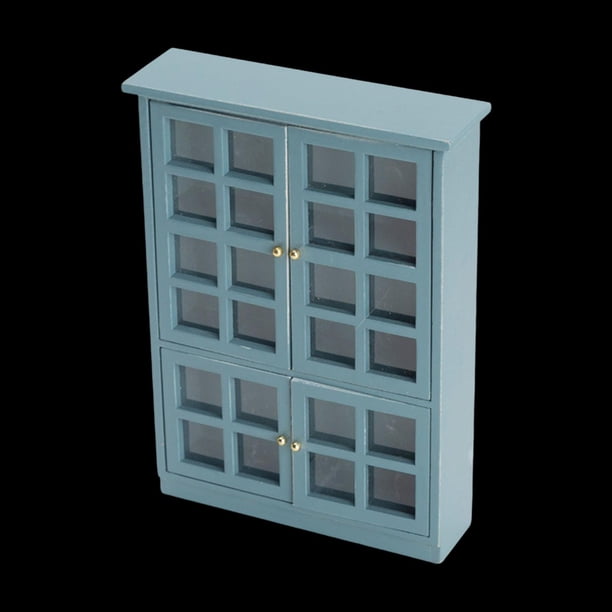 Gabinete de cocina en miniatura a escala 1:12, juego de muebles de comedor, casa de muñecas, m perfke Gabinete de cocina en miniatura