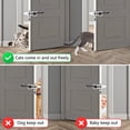 thumbnail image 2 of Pestillo para puerta de gato, alternativa ajustable para puerta de gato para mantener a los perros fuera de las cajas de arena para gatos y alimentos, correa de cierre flexible, deja entrar, 2 of 5