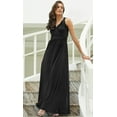 thumbnail image 3 of Womens Long Sleeveless Flowy Bridesmaid Cocktail Evening Gown Maxi Dress, 3 of 5