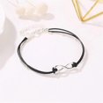 thumbnail image 2 of Bohemia Layered Black Leather Anklet Infinity Knot Charm Pendant Foot Chain Boho Beach Foot Jewelry for Women and Girls, 2 of 4