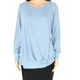 thumbnail image 2 of I.N.C Chandail en Molleton Plissé pour Femmes, Bleu, Grande Taille, 2X, 2 of 3