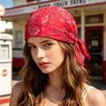thumbnail image 5 of Shadoumai Paisley Cooling Headscarf Cap Set,Breathable Sweat Wicking Durag Lightweight Stretch Bandana,Adjustable Straps, 5 of 6
