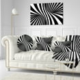 thumbnail image 3 of Designart Black and White Spiral - Abstract Throw Pillow - 12x20, 3 of 5