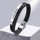 thumbnail image 2 of Pulseras de cuero multicapa Vnox para hombres y mujeres, brazalete personalizado informal de acero inoxidable con grabado personalizable Tan Jianjun unisex, 2 of 2