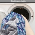 thumbnail image 6 of Indigo Dog Crate Cover, Paisley Design with Feathers and Wavy Floral Print, Easy to Use Pet Kennel Cover for Medium Large Dogs, 35" x 23" x 27", Pale Blue Navy Blue, by Ambesonne, 6 of 6
