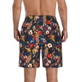 thumbnail image 3 of Naloa Orchids Flowers Men's Beach Shorts, Surfing shorts, Swim trunks, Quick Dry Swim Trunks for Surfing Beach Fun - Small, 3 of 9