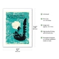 thumbnail image 2 of Venice Italy - Venetian Gondola - Vintage Travel Poster c.1960 - Bamboo Fine Art 290gsm Paper (Unframed) 12x16in, 2 of 4