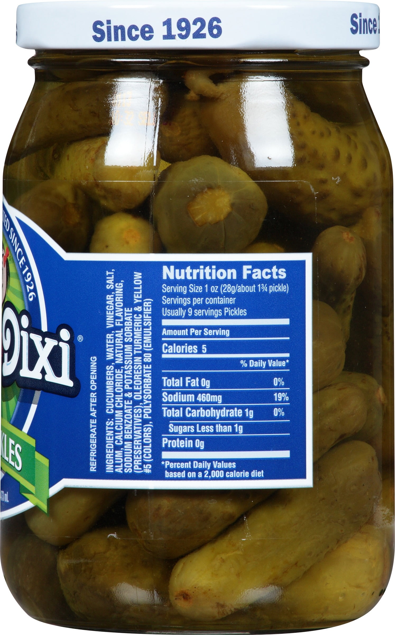 (4 pack) Del-Dixi Dill Pickles 16 fl. oz. Jar