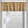 thumbnail image 2 of Ambesonne Vintage Valance Pack of 2, Geometric Oval Plant, 54"X12", Caramel and Beige, 2 of 5