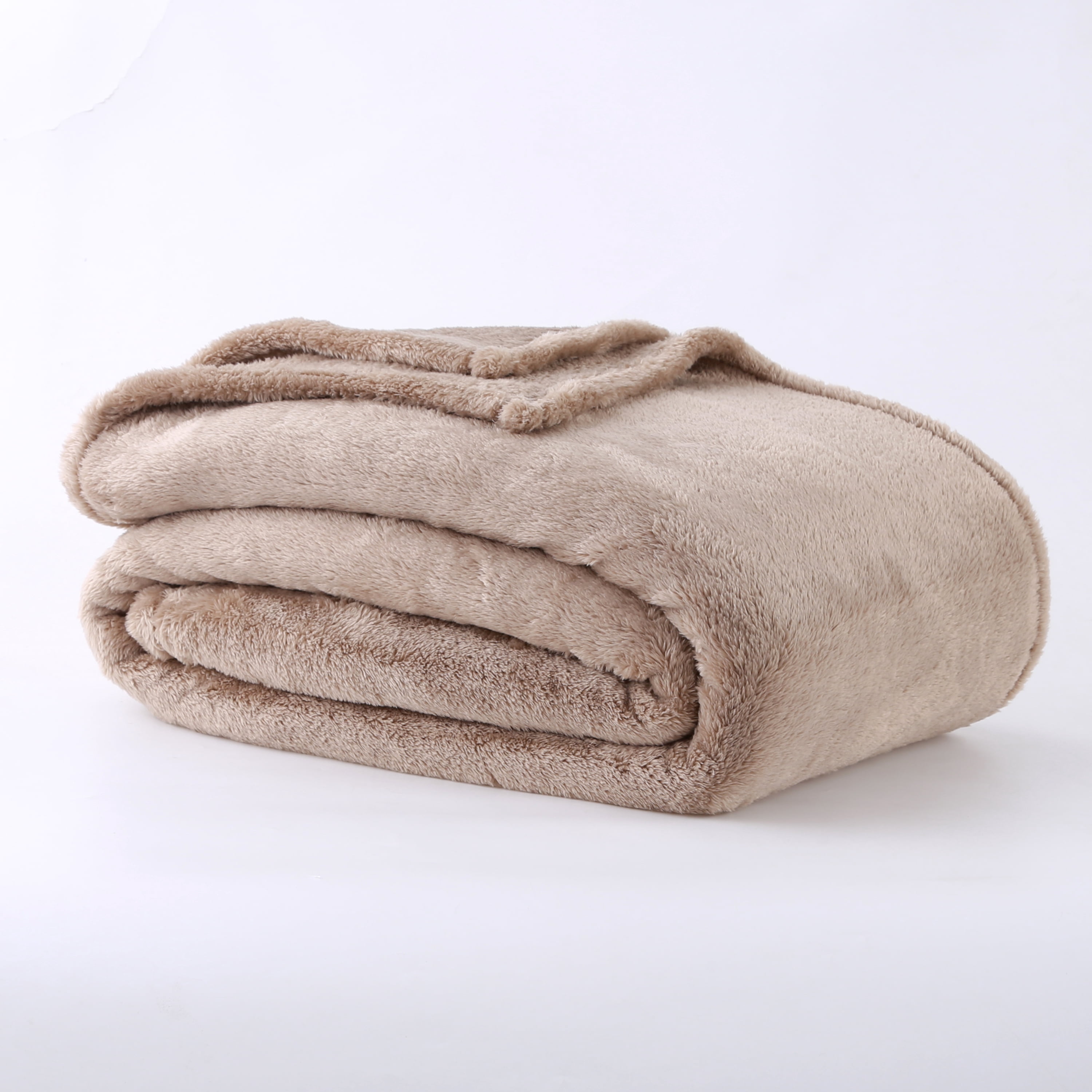 Berkshire Blanket Eco Plush Bed Blanket, Truffle, Full/Queen