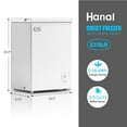 WANAI Chest Freezer 3.5 Cu.ft, Deep Freezer with Top Open Door ,White