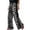 Z04 Black1, variant on Casual Pants for Women Leopard Print Mid Waisted Jeans Denim Ankle Long Pants Trendy Vacation Outift Brown S