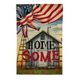 thumbnail image 2 of PHYHOO  Home Sweet Home Patriotic Garden Flag Double Sided Outside, Stars and Stripes Buffalo Plaid Yard Outdoor Flag White, 2 of 6