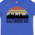 thumbnail image 4 of Inktastic Baltimore Maryland Skyline Sunset Boys or Girls Toddler T-Shirt, 4 of 5