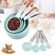 thumbnail image 1 of Juego de 8 tazas y cucharas medidoras, tazas medidoras de plástico con asas de acero inoxidable, aptas para lavavajillas y utensilios de cocina apilables para ingredientes secos y líquidos Ormromra LRWJ927, 1 of 4