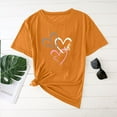 thumbnail image 1 of ICHUANYI Clearance Valentine's Day Casual Women Short Sleeve Printed Tops Tee T-Shirt(Yellow, M) ICHUANYI WER2023080707531, 1 of 3
