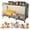 A, variant on Qiyester Pet Cage - Indoor Pet Dog Bed Side Table with Wheeled Tray, Top Storage Suitable for Small/Medium/Large Dogs