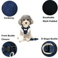 thumbnail image 6 of PULLIMORE Dog Harness And Leash Set Adjustable Reflective Soft Corduroy Pet Vest For Night Walking Puppy Kitten (M, Blue), 6 of 9