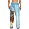 thumbnail image 3 of Xecao Funny Cat Taking a Bath Men's Straight Lounge Pajama Pants: The Ultimate in Comfortable Sleepwear, 3 of 9