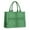 Green Christmas Snowflake, variant on Large Capacity Tote Bag,Green Christmas Santa and Snowman Pattern Handbag Fashion Luxury Tote Bag,15.7"x13"x 5.1" Inches,Laptop Compatible
