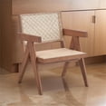thumbnail image 4 of Pemberly Row 26 Inch Accent Armchair with Woven Rattan Seat in Natural Brown, 4 of 6