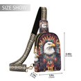 thumbnail image 2 of FORMRS Womens Crossbody Sling Bag Travel Daypack Shoulder Chest Backpack, Brown Abstract Eagle, 2 of 7