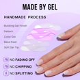 thumbnail image 3 of 24 uñas postizas cuadradas cortas con pegamento, uñas prensadas de gel suave, 12 tamaños, uñas postizas reutilizables translúcidas para mujer, uñas francesas clásicas blancas, 3 of 5