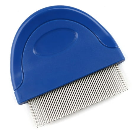 Cat Flea Comb, Tear Stain Remover, Metal Lice & Nit Removable Comb Clean Egg, Stainless Steel Teeth with Plastic Handle for Removing Flea Egg, Mites, Ticks Dandruff Flakes, Crust, Mucus, and