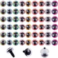 thumbnail image 1 of 54 juegos de ojos de copo de nieve con arandelas para amigurumi, 9 colores, redondos, para manualidades, de ganchillo, de resina, cabujones, 1 of 6