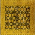 thumbnail image 1 of Ahgly Company Indoor Square Oriental Yellow Industrial Area Rugs, 3' Square, 1 of 4