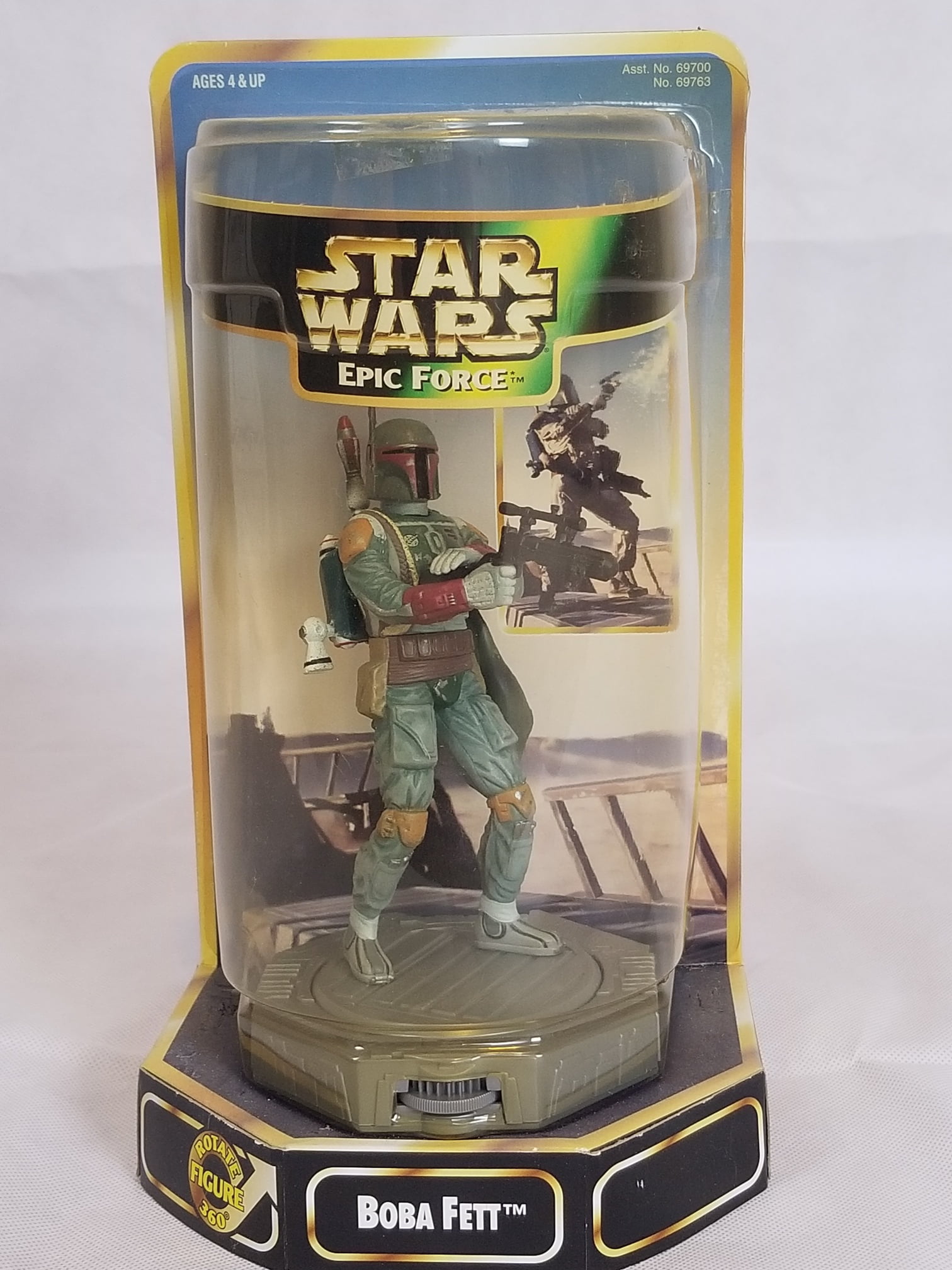 Star Wars Epic Force 6 Boba Fett Figurine On 360 ° Base Gir 