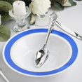 thumbnail image 2 of Efavormart 10 Pack | 12 oz Cobalt Blue with Silver Rim Round Disposable Soup Bowl for Catered Events Weddings Parties Banquets, 2 of 5
