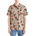 thumbnail image 2 of Obey Mens Gulf Woven Button Up Shirt, Brown, Small, 2 of 2