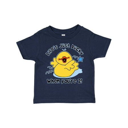 

Inktastic Life s Ducky 2nd Birthday Gift Toddler Boy or Toddler Girl T-Shirt