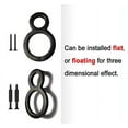 thumbnail image 4 of 6 Inch NACH Floating Mount Shadow House Address Number For Outside or Inside, Metal Modern House Numbers For Mailbox, Front Door, Maximum Rust Protection, Black Aluminum, Number 8, HH-SDW6-BLK-8, 4 of 5