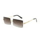 thumbnail image 1 of Gafas de sol sin marco de metal para mujer, gafas de sol de protección solar ultraligeras cuadradas de moda europeas y americanas para hombre, 1 of 6