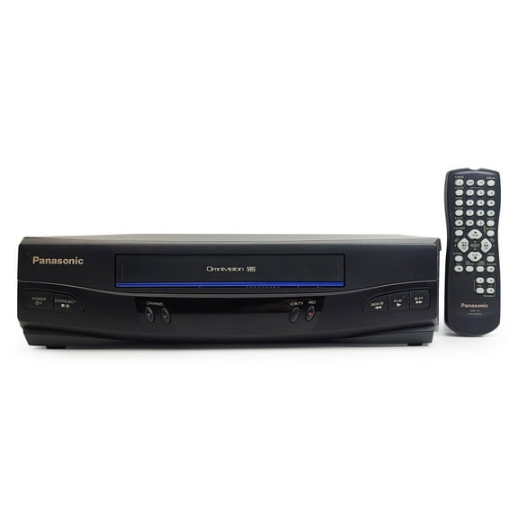 Panasonic PVQ-V201 Omnivision VCR Player w/ Original Remote, Manual, A/V Cables, & HDMI Converter