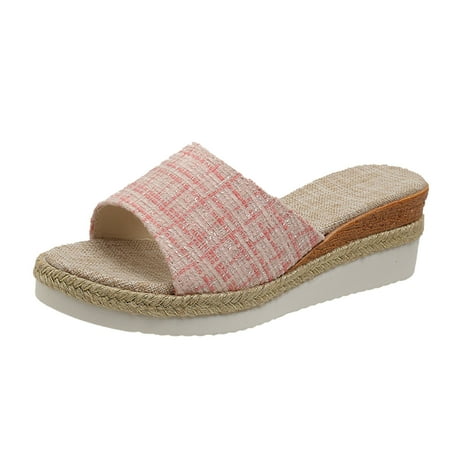 

PEASKJP Woman Sandals Women s Classic Genuine Leather Casual Loafer Cute Slip-On Fashion Closed Toe Flat Sandal Comfy Work Sandal Everyday Walking Shoe (Pink 9)