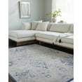thumbnail image 2 of BoutiqueRugs Valin Boho Traditional Floral Oversized Area Rug - Colorful Oriental Patterned Carpet for Living Room, Bedroom - Navy, Cream, Beige - 8'10" x 12'6" (9x12), 2 of 8