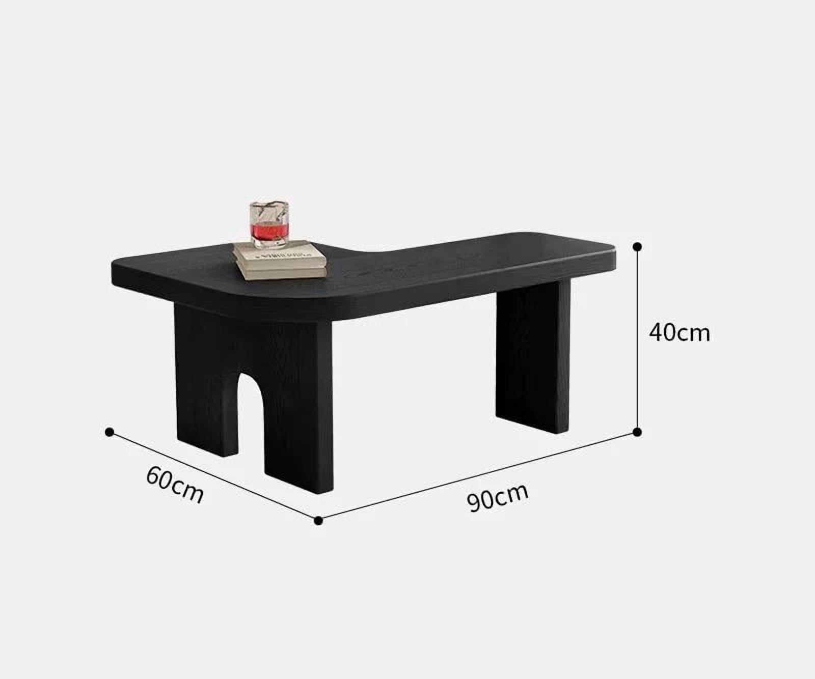 70.86 Inch Extendable Splicing Coffee Table Set, Modern Black Wooden Nesting Center Tables for Living Room, Flexible Configuration, Smooth Surface, Antique Black Finish